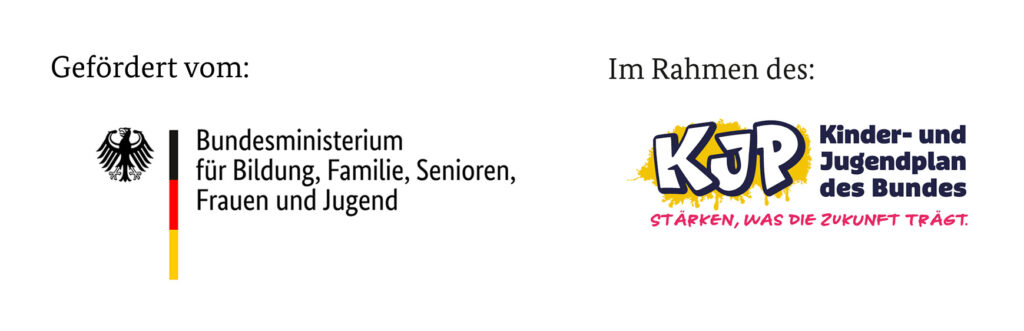Logo Kinder- und Jugendplan des Bundes und Logo Bundesministerium für Bildung, Familie, Senioren, Frauen und Jugend